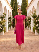 Hazel Tie Front Midi Dress