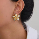 Teagan Gold Star Earrings, view 4