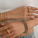 Clementine Gold Hand Chain Bracelet, view 5