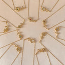 Wilhelmina Gold Birth Flower Necklace, view 10