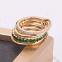 Isobel Rose Gold Stacked Ring, view 4