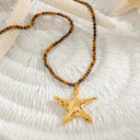 Orsola Gold Starfish Necklace, view 3