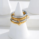 Georgie Two-Tone Gold Stacked Ring, view 7