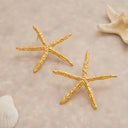 Dalia Gold Starfish Earrings, view 4