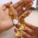 Brynn Gold Heart Locket Necklace, view 4