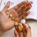 Brynn Gold Heart Locket Necklace, view 3