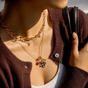 Zara Gold Charm Necklace, view 4