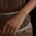 Laurel Gold Hand Chain Bracelet, view 2