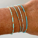 Ursula Turquoise Beaded Stretch Bracelet Set