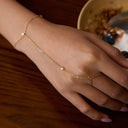 Nyla Gold Hand Chain Bracelet, view 2