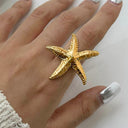 Ilona Gold Starfish Ring, view 2