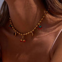 Saffi Gold Cherry Necklace, view 2