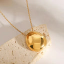Saffron Gold Dome Necklace, view 3