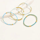 Ursula Turquoise Beaded Stretch Bracelet Set, view 2