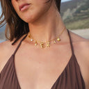 Noelle Initial Necklace with Sea Charms, view 5
