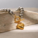 Odalie Two-Tone Heart Bracelet, view 3