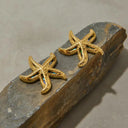 Vada Gold Starfish Earrings, view 4