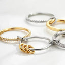 Lottie Two-Tone Gold Stacked Ring, view 5