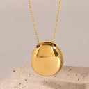 Saffron Gold Dome Necklace, view 4