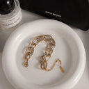 Dahlia Two-Tone Chain Bracelet, view 8