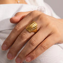 Jovie Gold Seashell Ring, view 2
