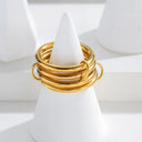 Georgie Two-Tone Gold Stacked Ring, view 8