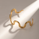 Ione Twisted Gold Bangle, view 3
