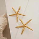 Dalia Gold Starfish Earrings, view 5