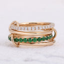 Isobel Rose Gold Stacked Ring, view 5