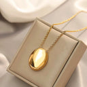 Saffron Gold Dome Necklace, view 5