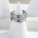 Georgie Two-Tone Gold Stacked Ring, view 9