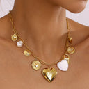 Brynn Gold Heart Locket Necklace, view 2