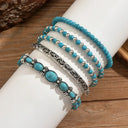 Roisin Turquoise Beaded Bracelet Set, view 4