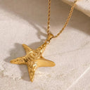 Kassia Gold Starfish Necklace, view 4