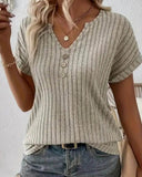 Van Elst Mode® | GEBREIDE BLOUSE MET V-HALS