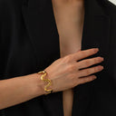 Ione Twisted Gold Bangle, view 5