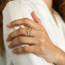 Matilda Two-Tone Gold Stacked Ring, view 8