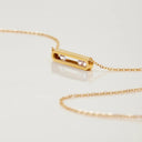 Nerys Sculpted Gold Pendant Necklace, view 12