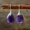 Violetta amethyst teardrop earrings for women