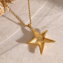 Kassia Gold Starfish Necklace, view 5