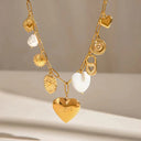 Brynn Gold Heart Locket Necklace, view 5