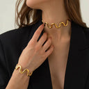 Ione Twisted Gold Bangle, view 6