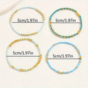 Ursula Turquoise Beaded Stretch Bracelet Set, view 4