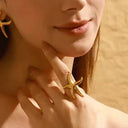 Noor Gold Starfish Ring, view 4