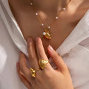 Jovie Gold Seashell Ring, view 5