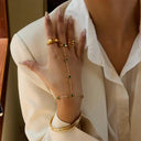 Mirabel Gold Hand Chain Bracelet, view 2
