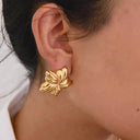 Teagan Gold Star Earrings, view 6