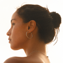 Nia Thin Lightweight Hoop Earrings, view 4