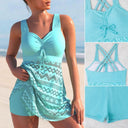 Beverly ruched tankini swim dress, view 9