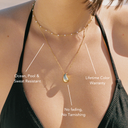 Adela Gold Drop Pendant Necklace, view 2